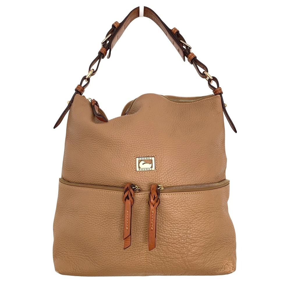 Dooney & Bourke DILLEN Leather Caramel Shoulder Bag with Dust Bag EUC